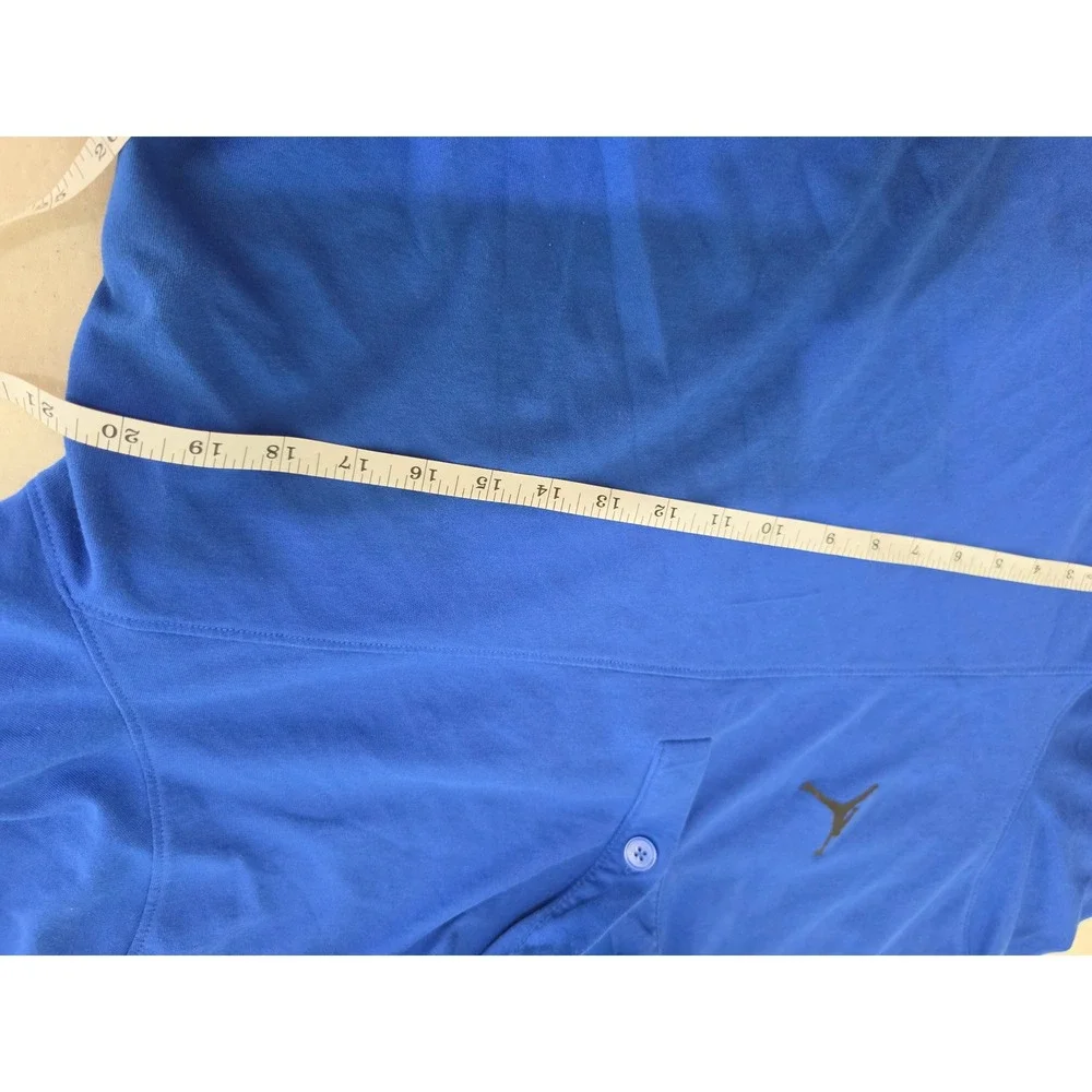 Jordan Mens Royal Blue Jumpman Short Sleeve Polo Shirt Large Athletic Casual